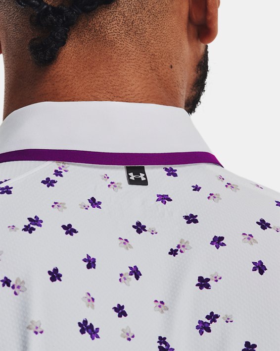 Men's UA Iso-Chill Floral Polo, White, pdpMainDesktop image number 3